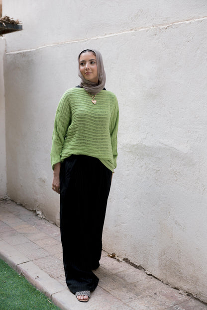 Tailored Stripe Trousers in Black