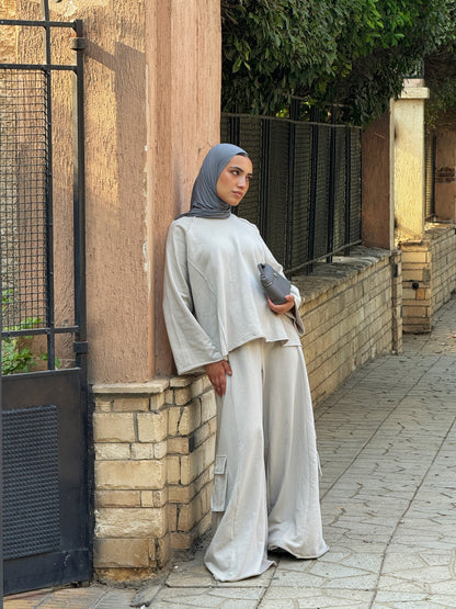 Lounge Wear Set in Cream Beige