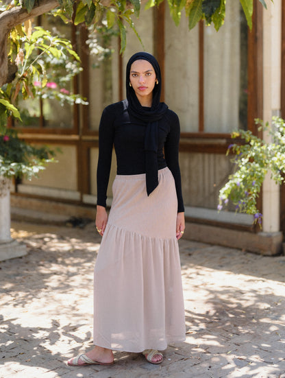 Lora Chiffon Skirt in Cafe