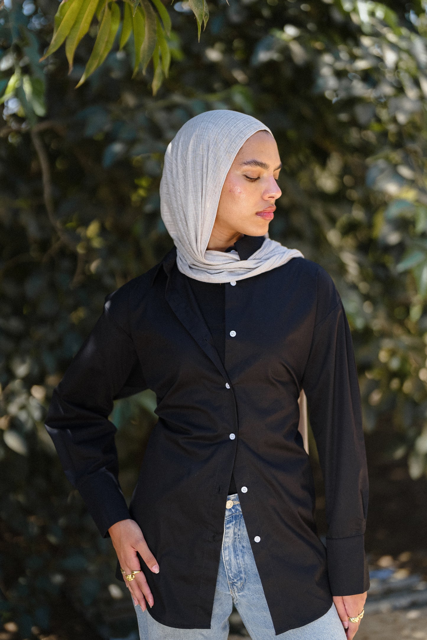 My Wardrobe Essential Poplin Shirt in Black